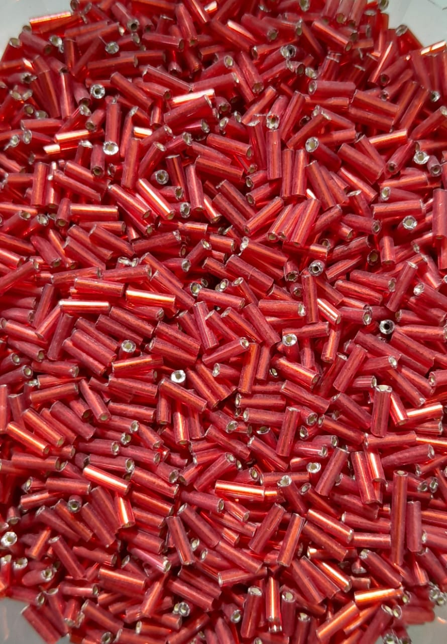 Canutillo largo rojo metalizado