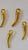 Colmillo Fantasía Dorado (18 mm largo)