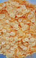 Lentejuela facetada N6 naranja nacarado
