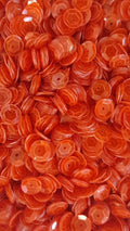 Lentejuela facetada N6 naranja transparente opaca