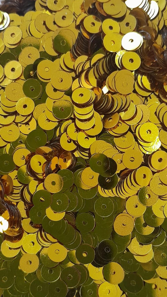 Lentejuela planas Doradas 5mm Dorado Metalizado Brillante