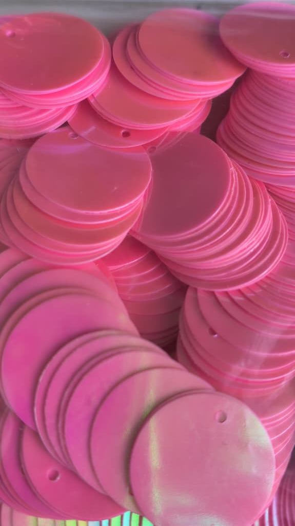 Lentejuelon rosa tornasol 10mm