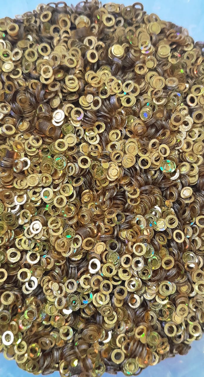 Micro paillettes dorado láser