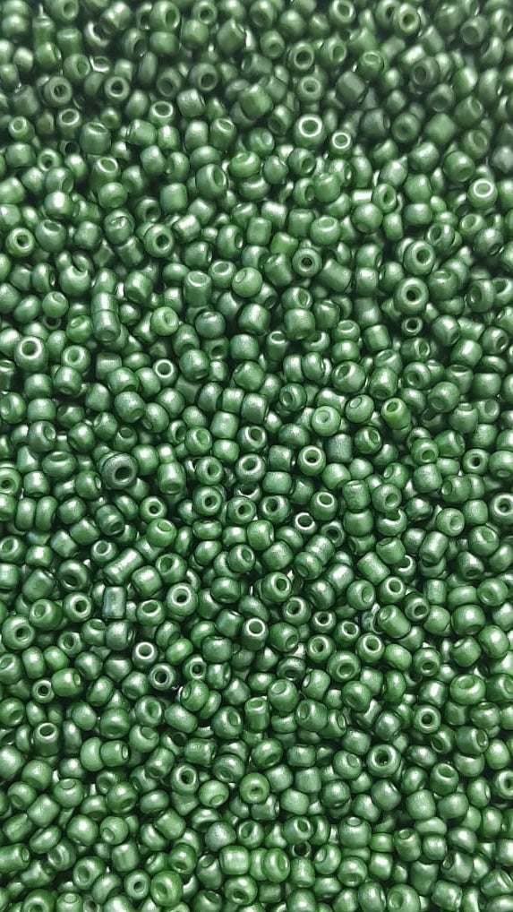 Mostacilla verde oscuro metalizada