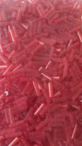 Canutillo entero rojo perlado transparente